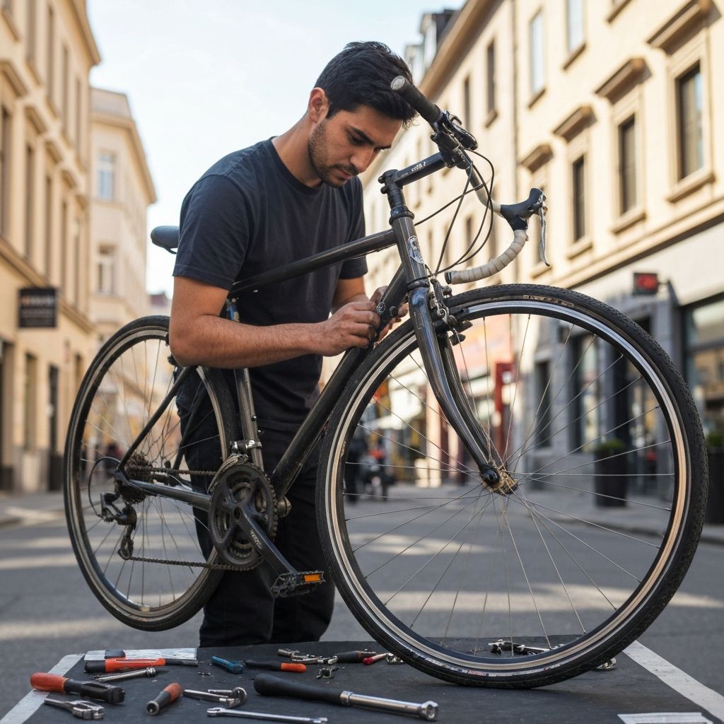 자전거 방문 수리 현장